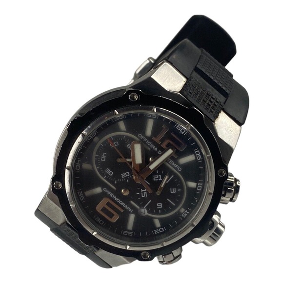 Officina Del Tempo Power Black Dial Chronograph Watch OT1030/10N - Picture 1 of 5